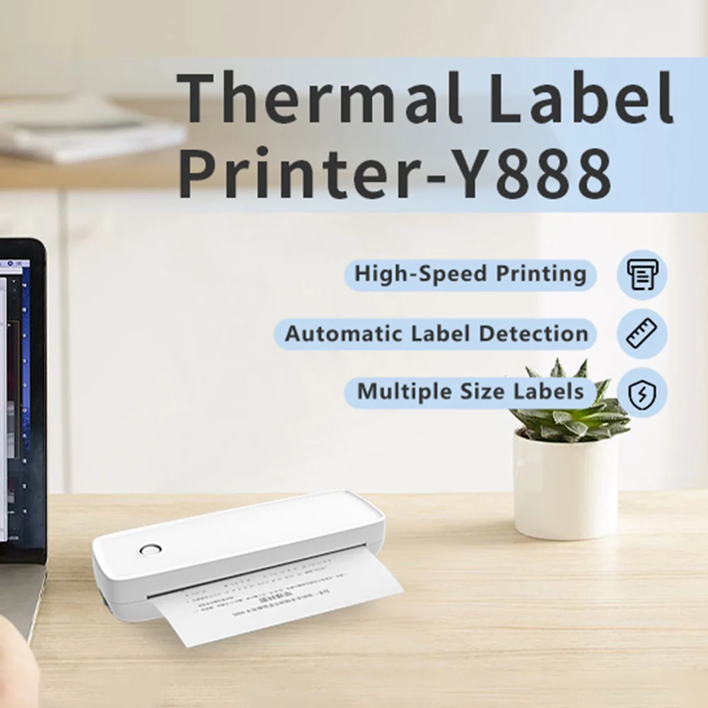 

Portable High Resolution Thermal Printer Rechargeable Mobile Printing Device For Labels QR-Code