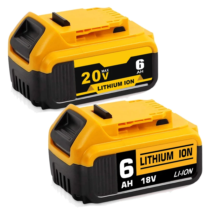 Batería de ion de litio de 6,0ah, repuesto para Dewalt de 18V, DCB180, DCB201, DCB204, DCB205, DCB206, DCB185, 20V
