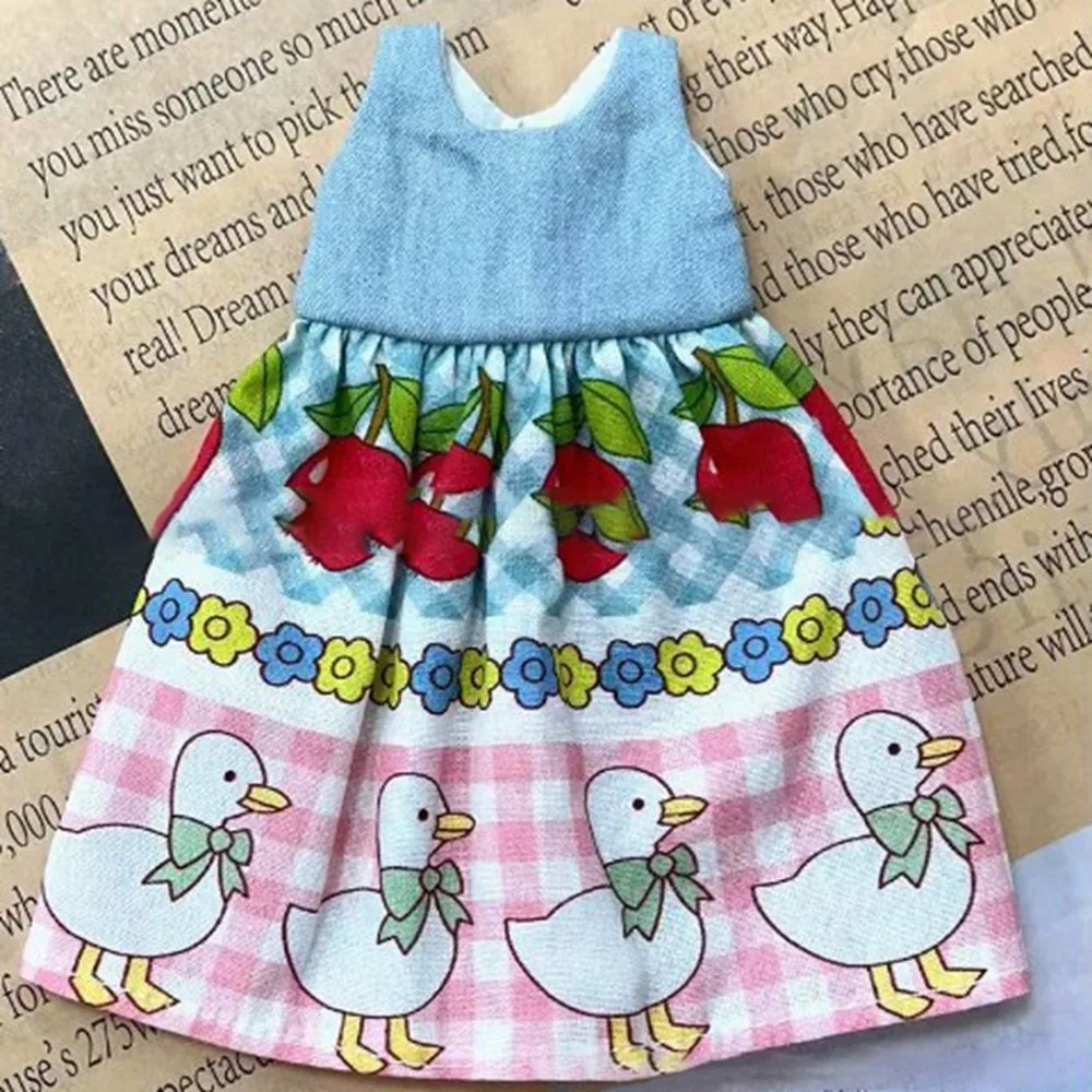 

Fashion Floral Vest Skirt Cute Mini Dolls Princess Long DIY Accessories Doll Dresses Clothes for azone ob24 ob22 Dolls