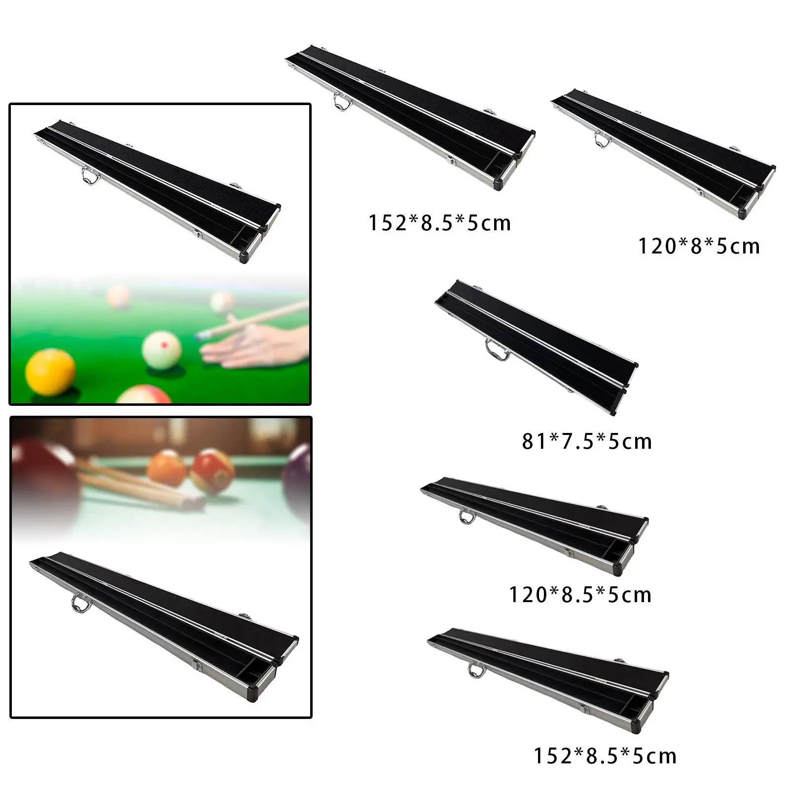 Sarung tongkat Billiard portabel, pelindung HP aluminium tahan gores wadah lapisan lembut, Organizer keras