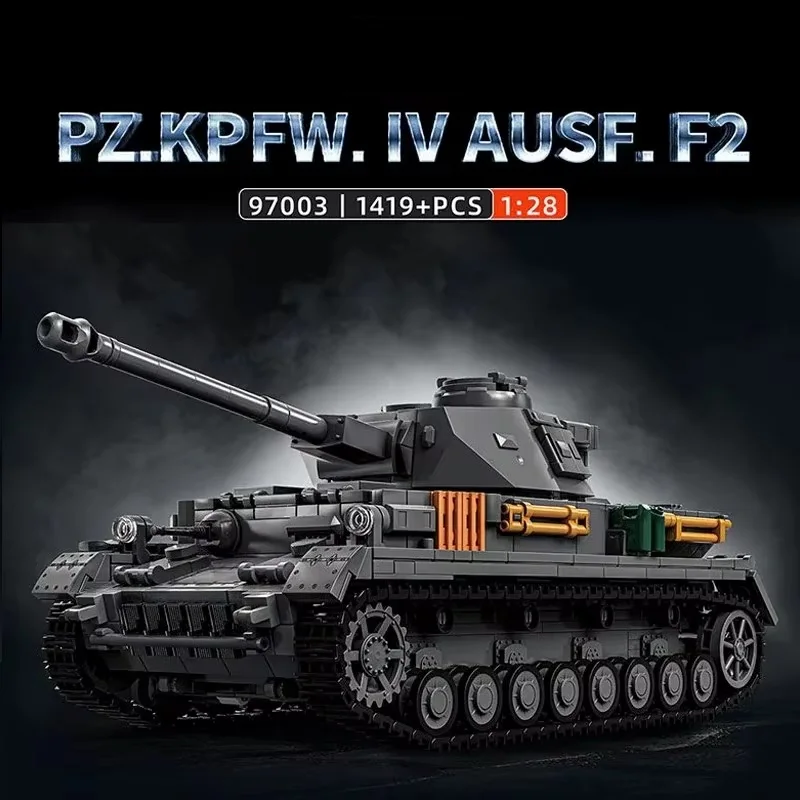 

1419 деталей Военная техника PzKpfw IV Ausf. Конструктор F2 Panzer: Тяжелый танк времен Второй мировой войны, модель №97003, для взрослых и детей, подарок