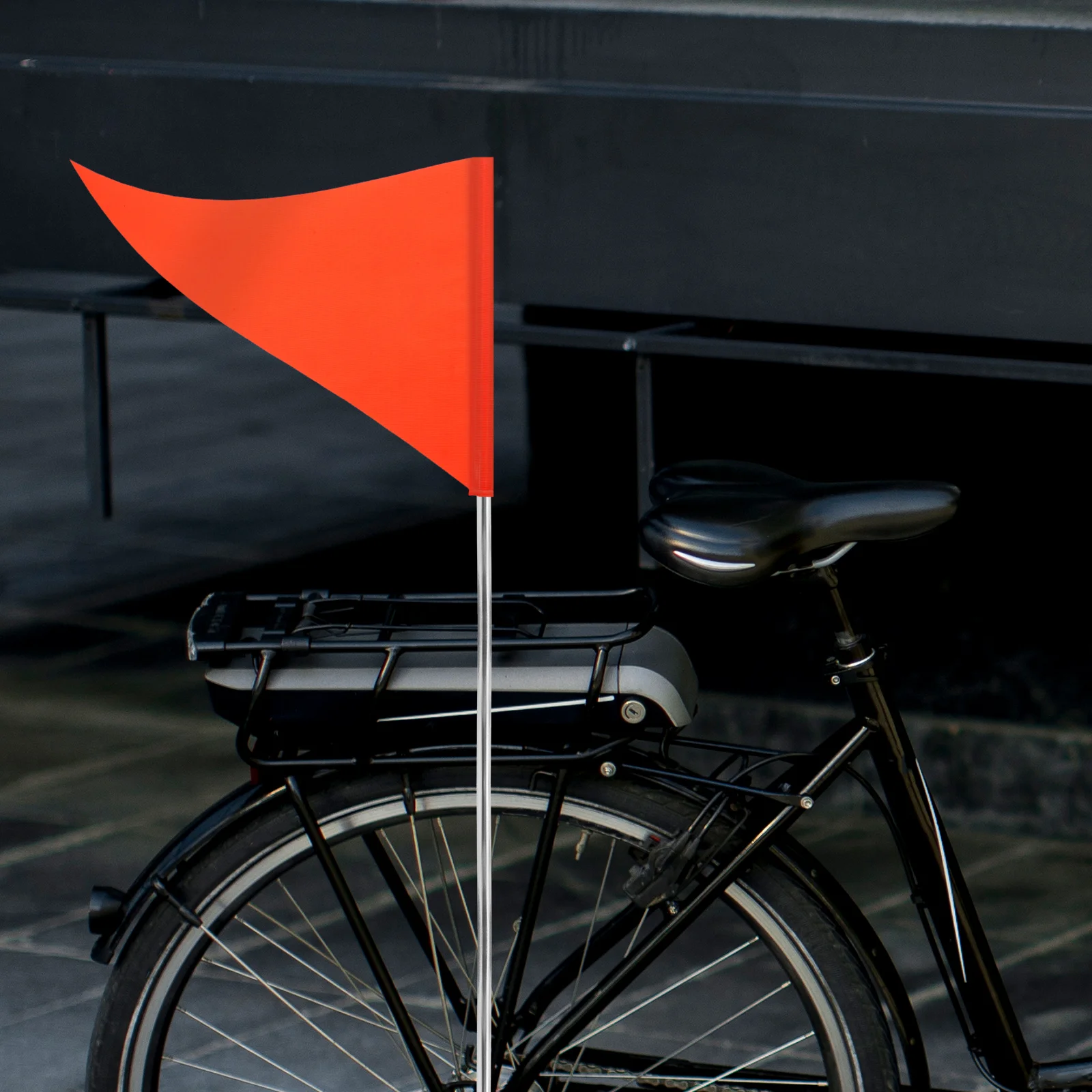 4Pcs Bike Safety Flag Replacement High Visibility Orange Triangle Flags for Bicycles Scooters Cycling Trailer Warning