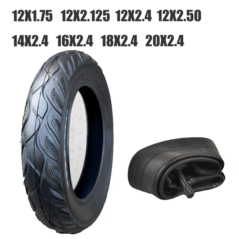 

12X1.75 12X2.125 12X2.50 12X2.4 14X2.4 16x2.40 inch children's tire Two wheel Folding bicycle inner outer tires