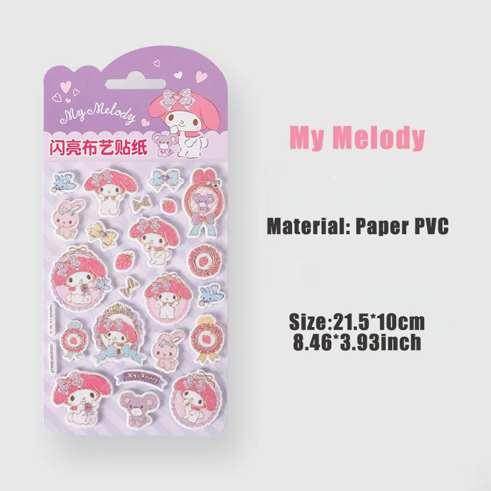 Echte Sanrio Stickers Hello Kuromi Decals Decoratie Plakboek Koffer Bagage Motorfietsen Fiets Waterdichte Graffiti Sticker