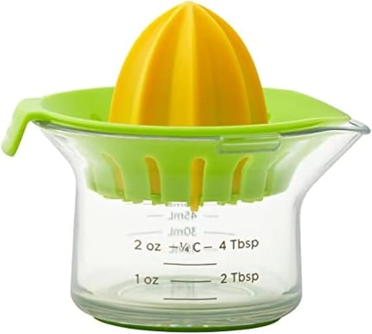 

Mini Citrus Juicer for Lemons and Limes, Efficient Pulp and Seed Separator with Measuring Carafe