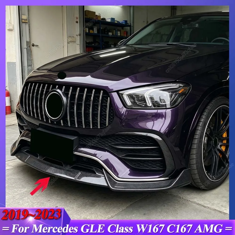 Für Mercedes Benz GLE-Klasse W167 C167 GLE350 GLE450 GLE53 AMG 2019-2023 ABS Frontstoßstangen-Splitter Lippen-Spoiler Diffusor Karosserie-Kit