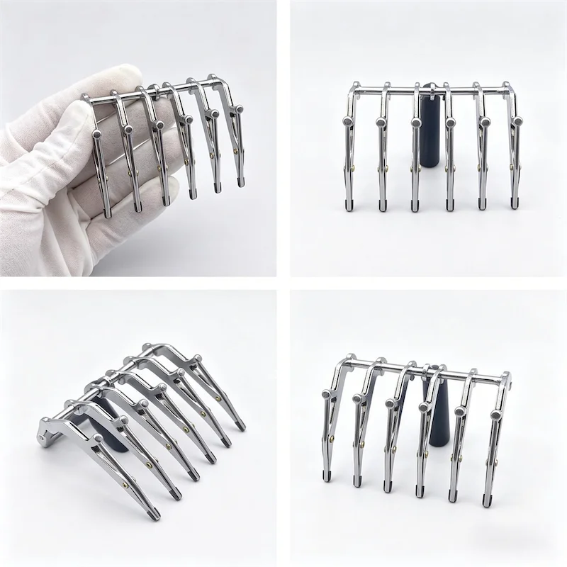 6-tooth Dental Glaze Clamp Porcelain Batch Holder for Crown Veneer Glazing Application Lab Technician Tool