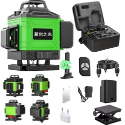 12/16 Line Laser Level 3D/4D 3 ° Automatic Leveling Machine Rechargeable Battery Leveling Tool Vertical Horizontal nivel a laser