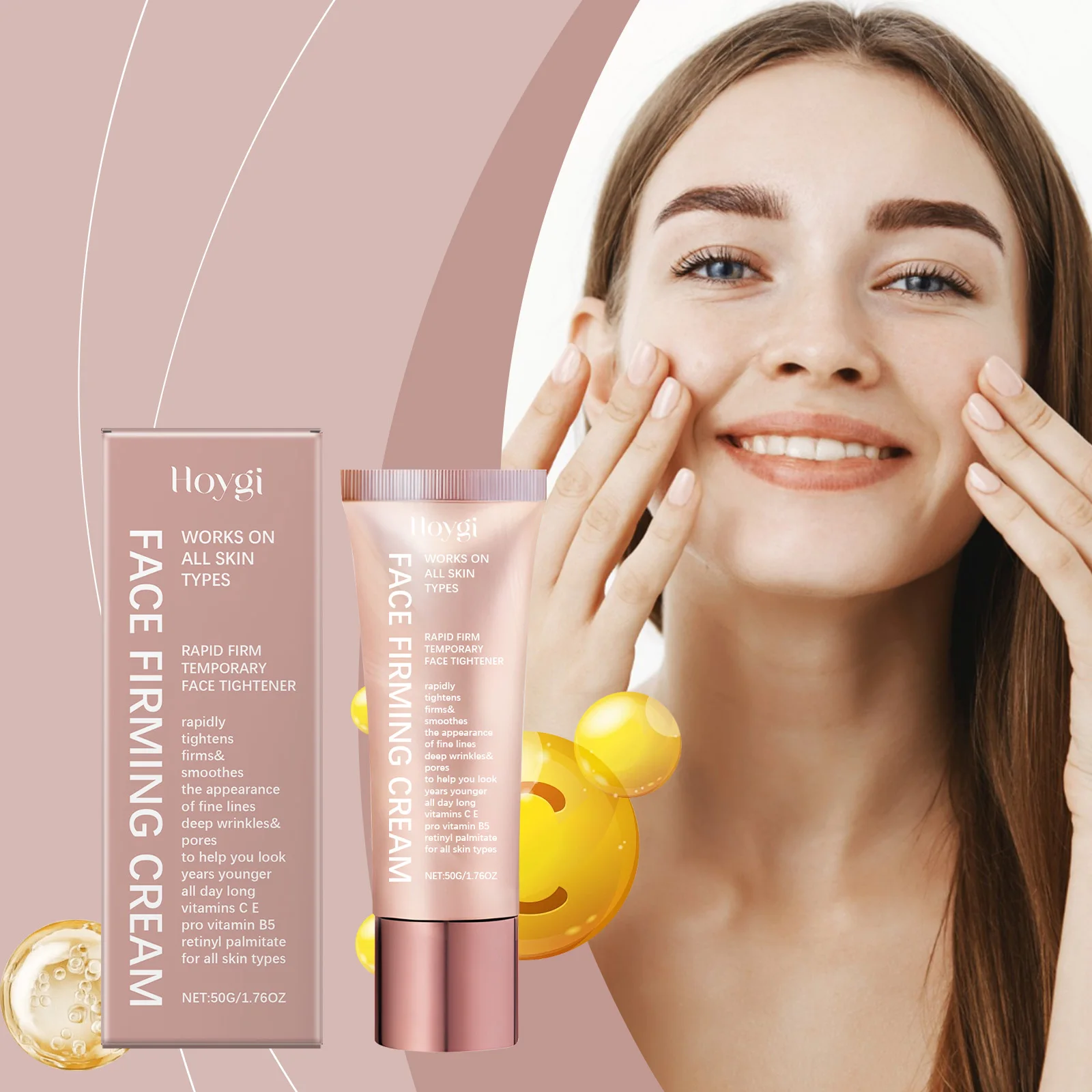 Crema rassodante per il viso - Tenditore temporaneo rapido per un sollevamento istantaneo