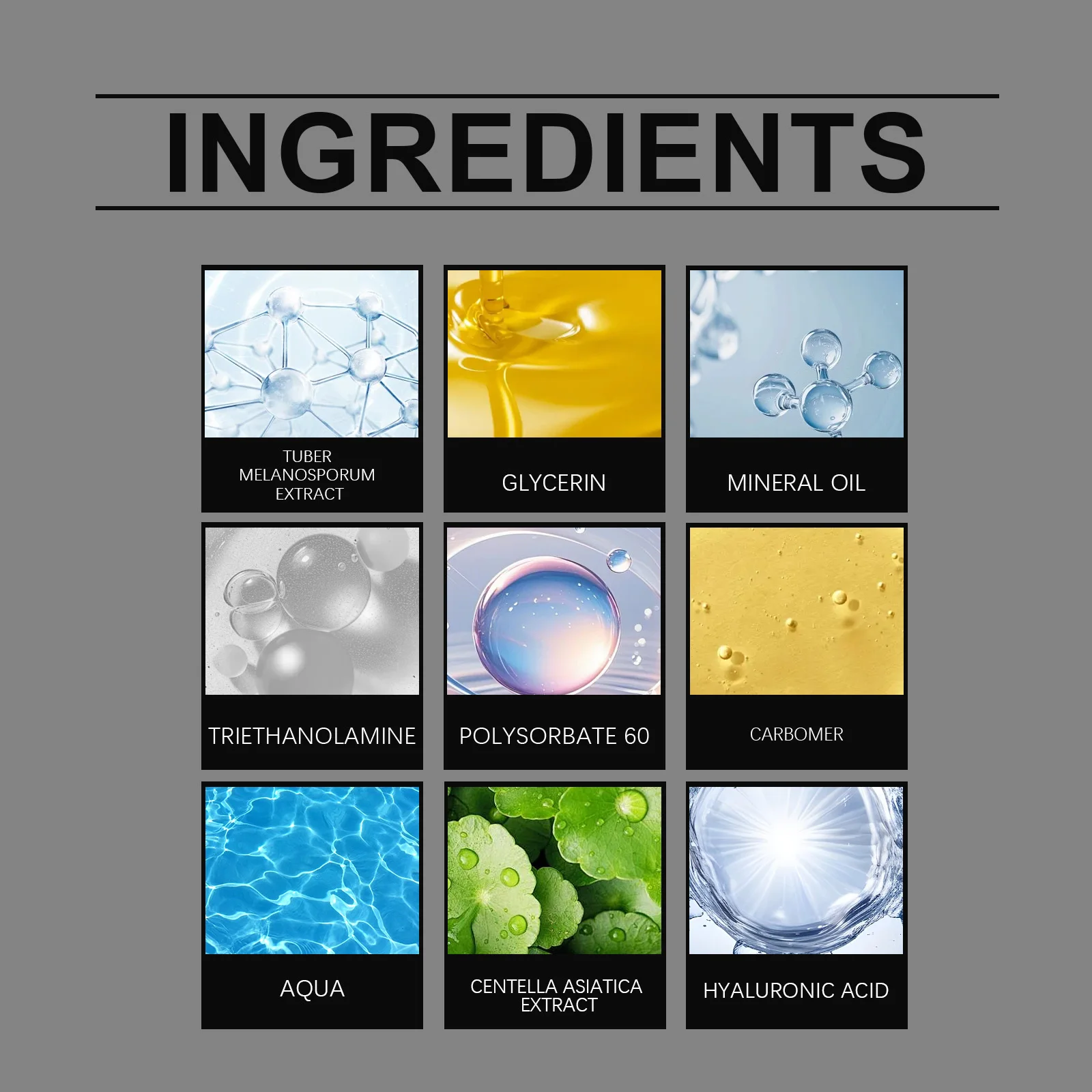 Lozione idratante idratante per il viso al tartufo nero da 50 ml per una pelle rassodata e luminosa