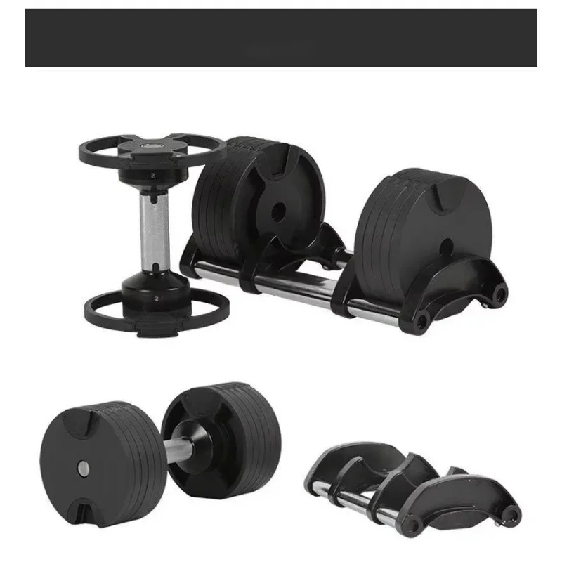 

Adjustable Dumbbell Set 24kg Cast Iron Chrome Plated Black Home Use Non-Slip Unisex Fitness Equipment Hot Pick