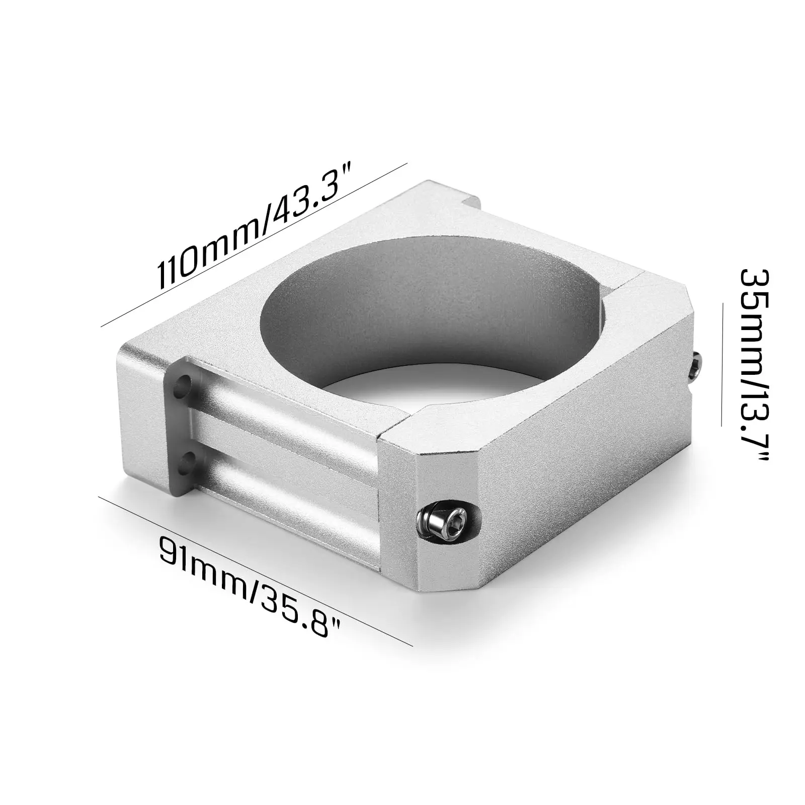 Genmitsu 80mm Aluminum CNC Spindle Mount Holder for PROVerXL 4030 V2 4030S 4030 V1 6050 Plus 2X2 4X4 Water-Cooled Upgrade
