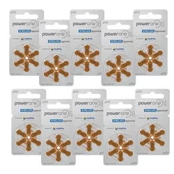 PowerOne P312 Hearing Aid Batteries 60PCS/10 Cards 1.45V 312 312A A312 PR41 Zinc Air Battery For BTE CIC RIC OE Hearing Aids