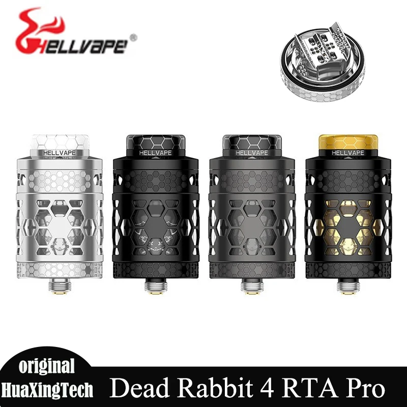 

New Original Hellvape Dead Rabbit 4 RTA Pro E-Cigarette Atomizer 26mm Tank Dual Coil 3.5ml/5.5ml Capacity Vs Dead Rabbit V3 RTA