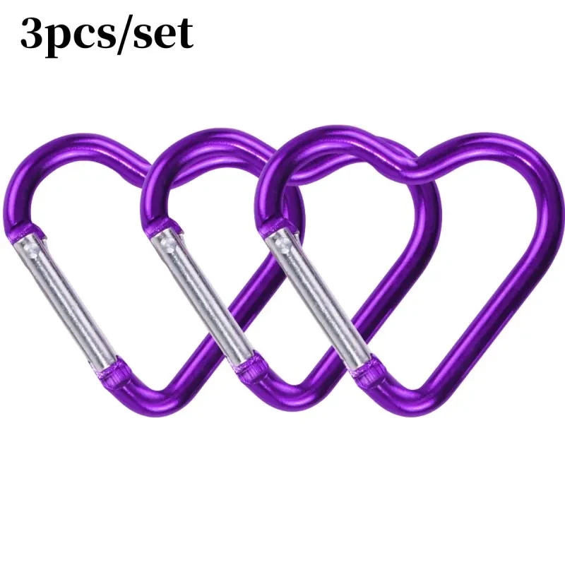 6 stuks duurzame hartvormige karabijnhaak sleutelhangerclip voor OutdoorAdventures - perfect voor kamperen, wandelen en reizen