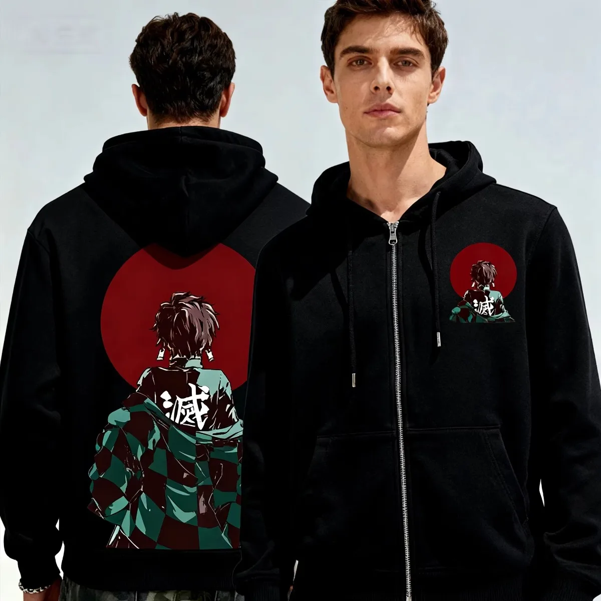 One Piece 2025 Jaket Hoodie Pria Terbaru dengan Cetak Trendi, Resleting, Bahan Katun, Kasual, Model Pullover, Streetwear, Lengan Panjang, Fashion