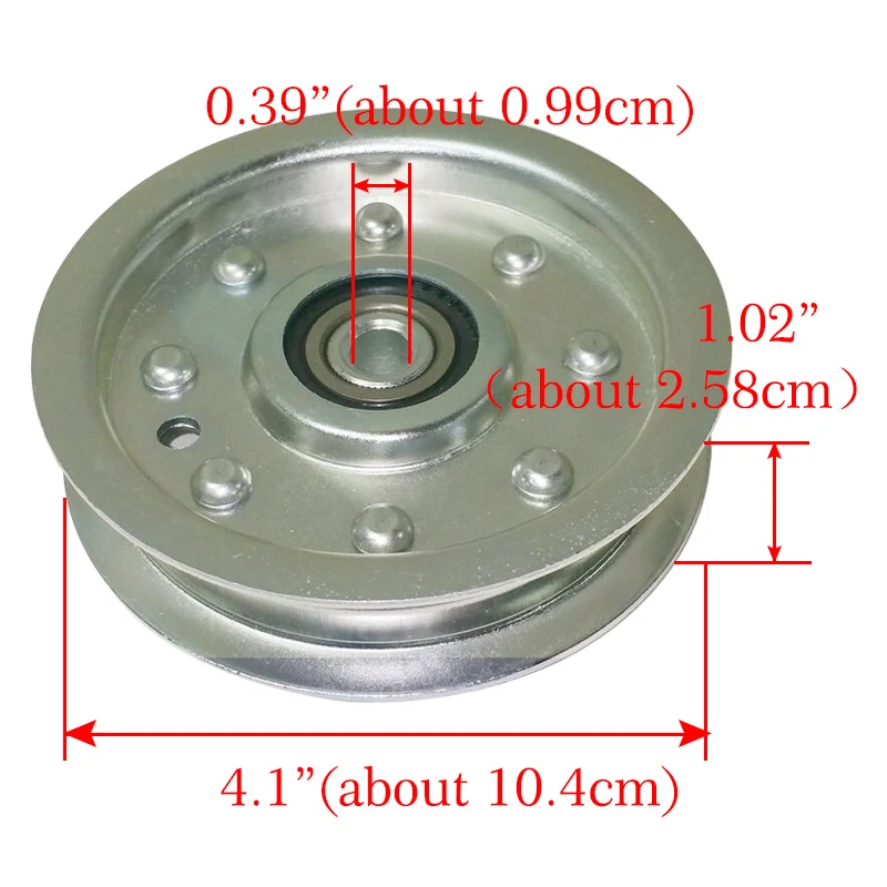 Single-slot White Zinc Pulley Lawn Mower Pulley 1pcs With 46\