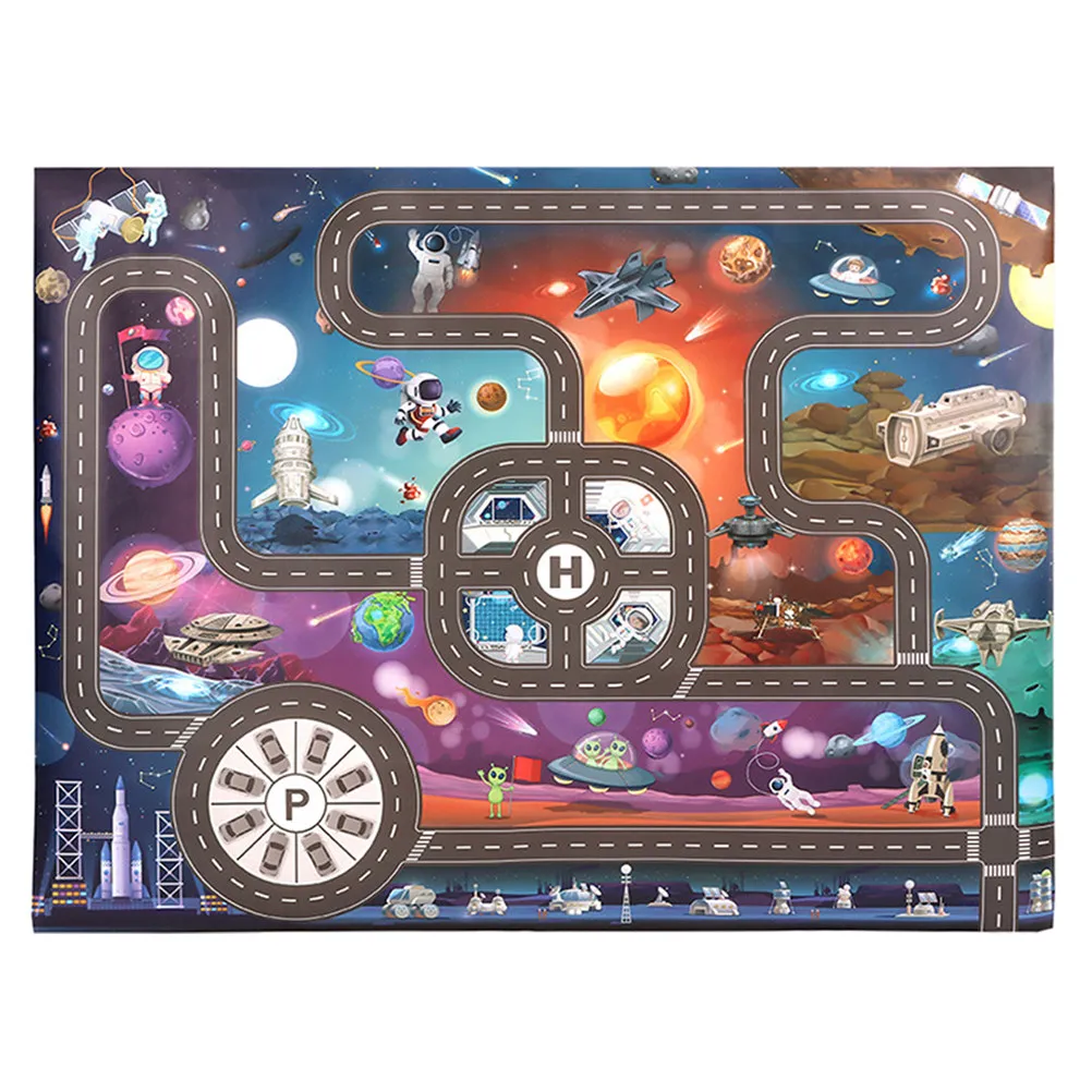 

Baby Kids Outdoor Toys for Space Road Sign Traffic Game Mat Children Games Creative