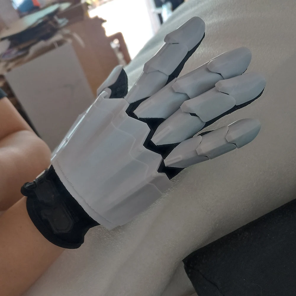 3D Printed Hand-Assembled Punk Mechanical Gloves – Futuristic Gothic Wearable Hand Armor – Unisex Tech Apparel Role-Playing Exos