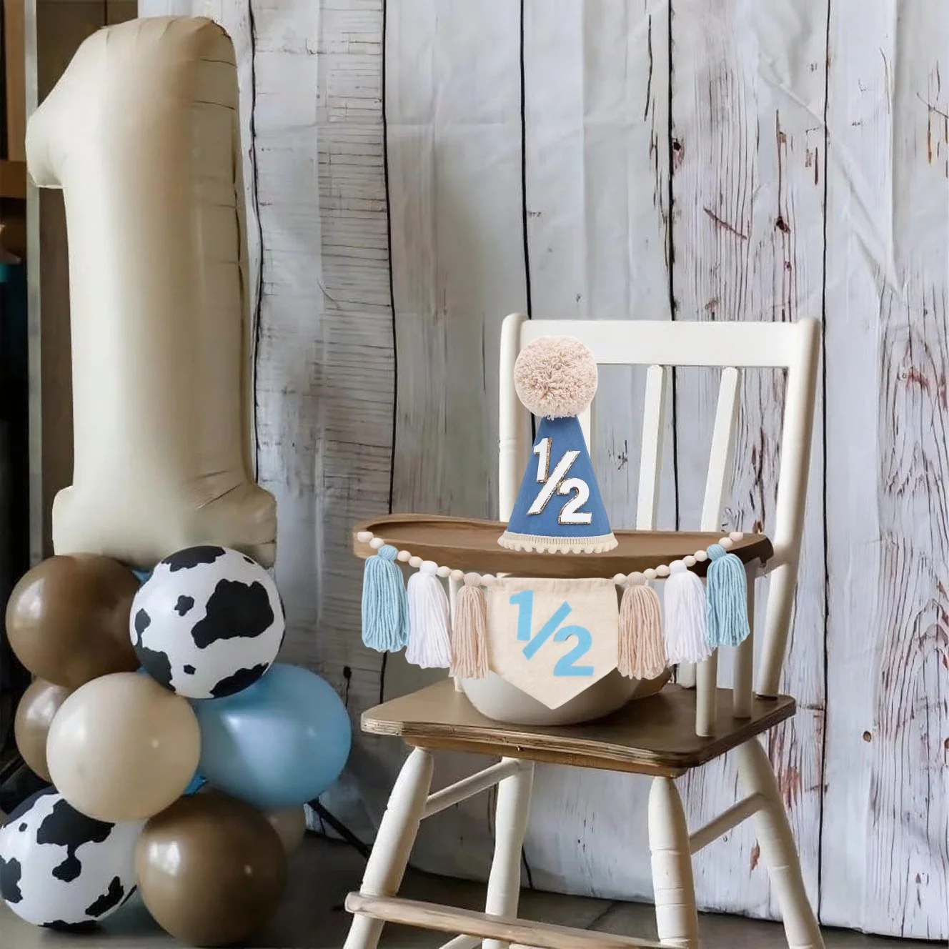 Halbjähriges Geburtstagsparty-Dekorationsset, in vier Farben erhältlich, Quastengirlande im Bohemian-Stil für die erste Geburtstagsfeier – Detail 9