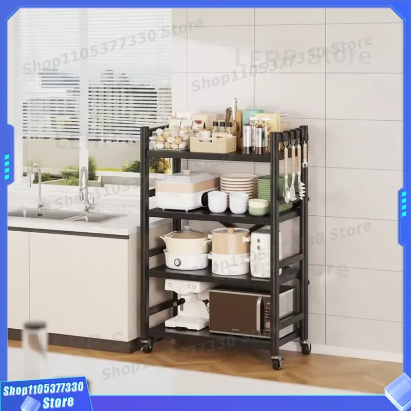 Durable Carbon Steel Kitchen Storage Rack Slidable Laminate Shelf for Bathroom Seasoning Tanks Tools Food Eco-friendly