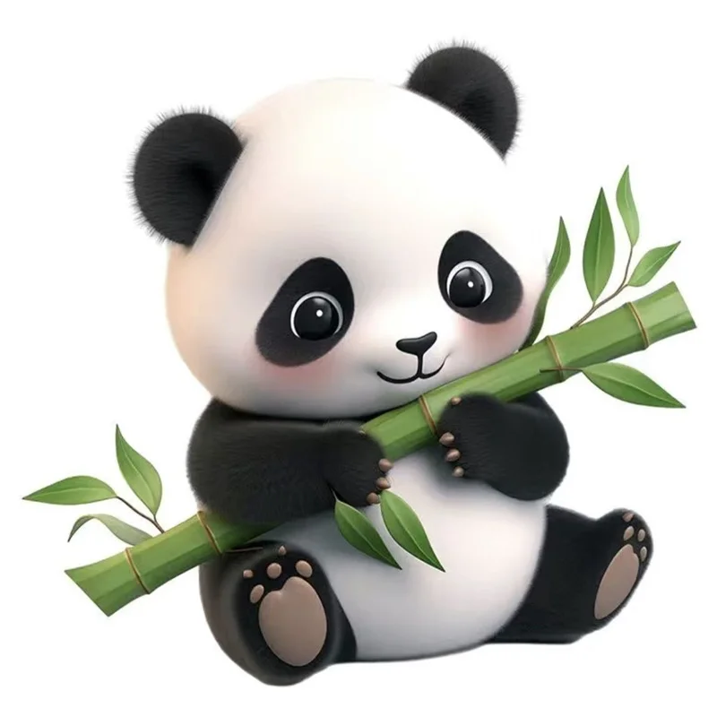

Cute panda hugging bamboo cartoon car stickers decorate the door with large scratches to cover the cartoon scar sticker