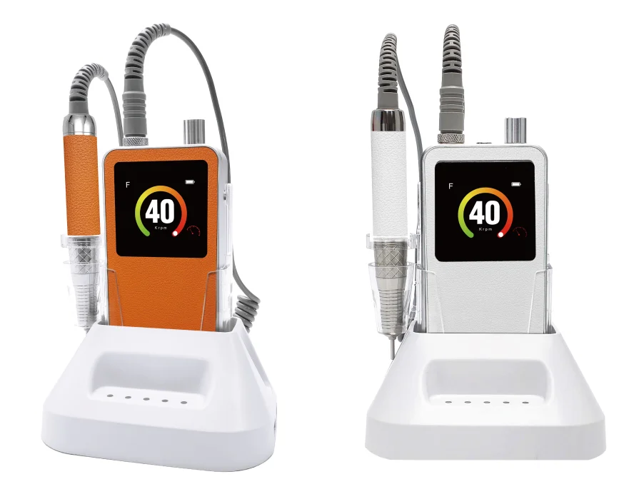Wholesale 40000rpm Brushless PU Embossed Professional Pedicure Nail Drill Machine Rechargeable Cordless Electric E-File