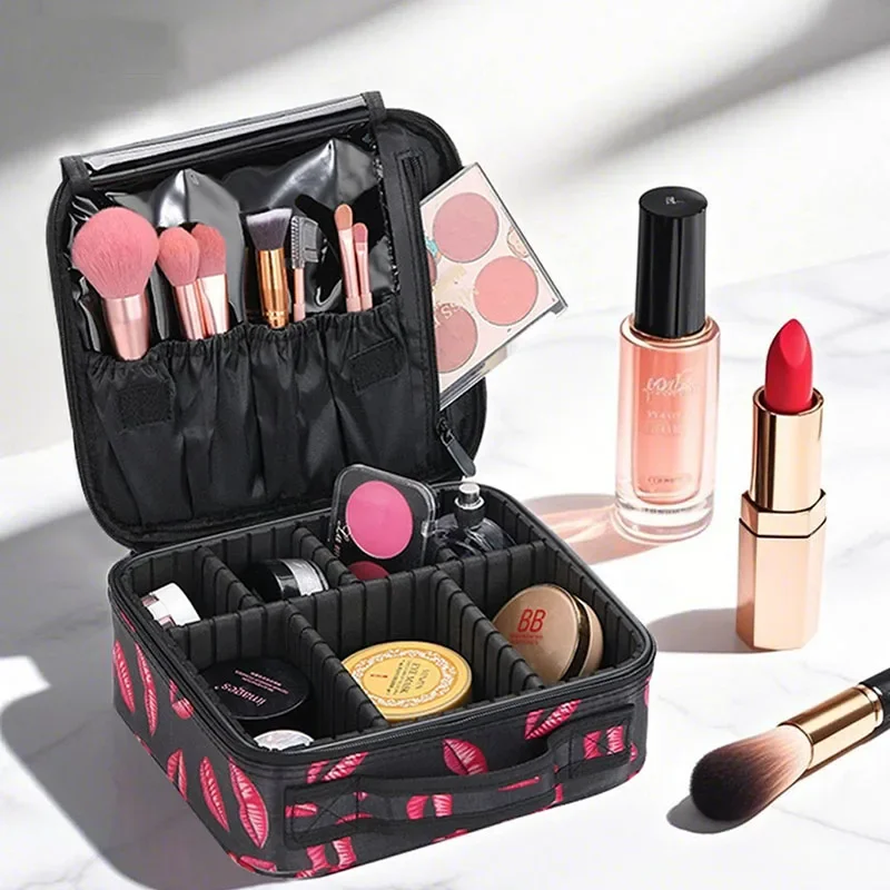 Women Waterproof Makeup Case Professional Beauty Nail Art Tool Cosmetic Storage Cases Lipstick Eyebrow Pencil Brush Makeup Bag