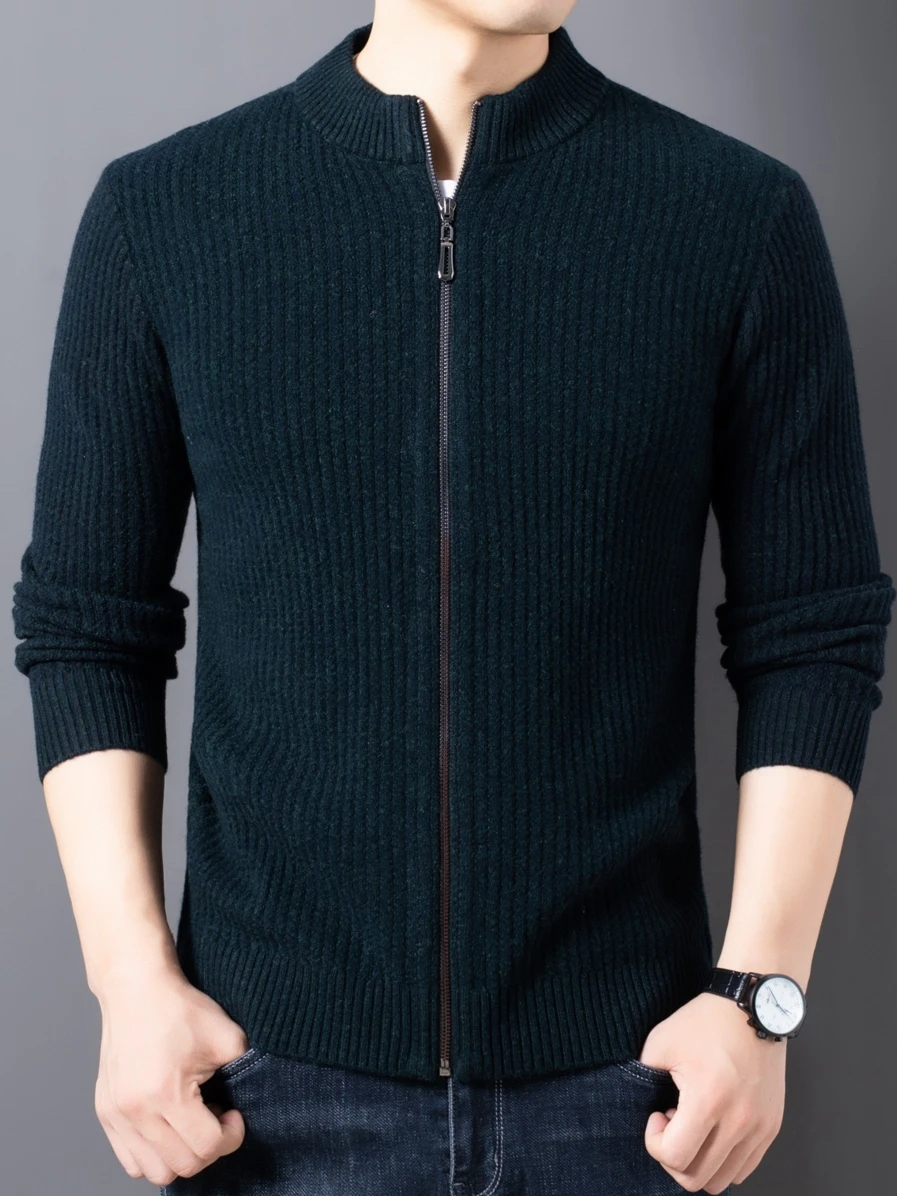 

Mens Winter Cardigan zipper Sweater Male Knitted thick Winter Korean Style Fashion Casual Knitted men Sweatercoats