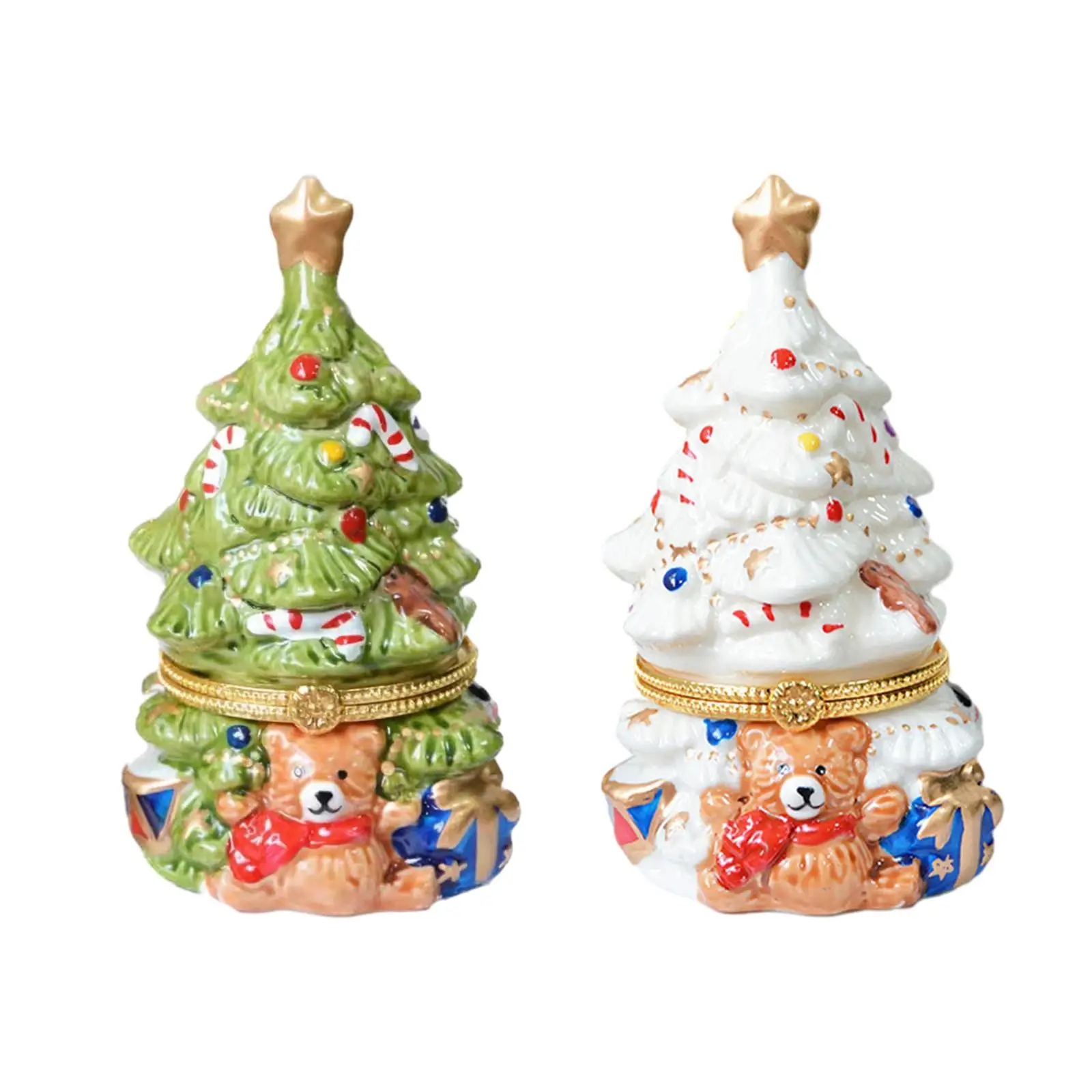 Christmas Tree Jewelry Box Christmas Decorations Birthday Charms Trinket Box