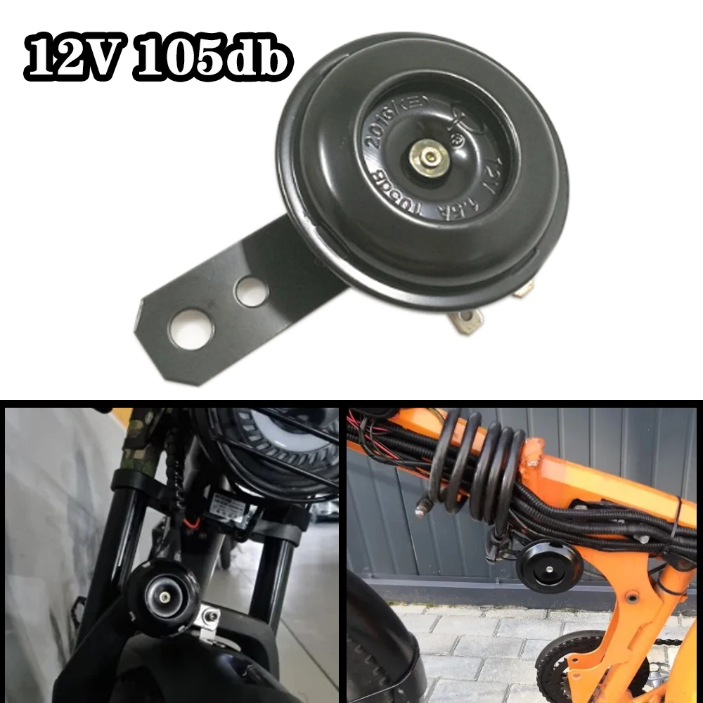 Universal 12V Horn 1.5A 105db Waterproof Round Loud Horn Speakers Motorcycle Electric Horn Kit Signal for Motorcycle