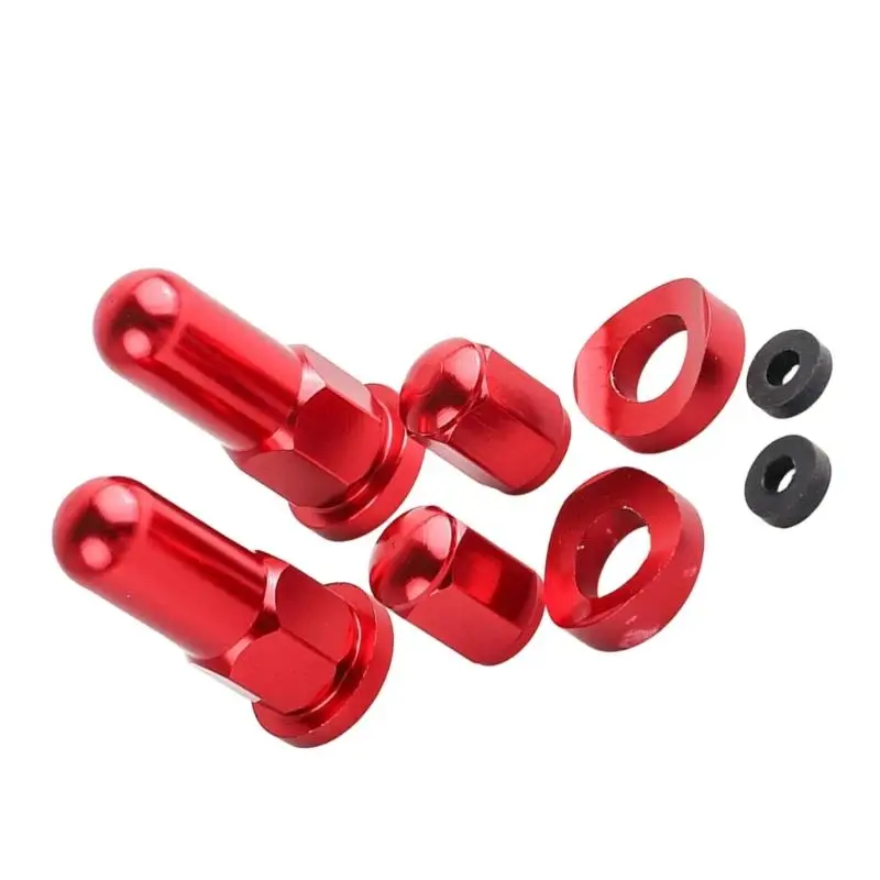 Motorcycle Rims Lock Nut Set Weatherproof Metal Design Hassle Installation Process Fit Multiple Tire Specifications