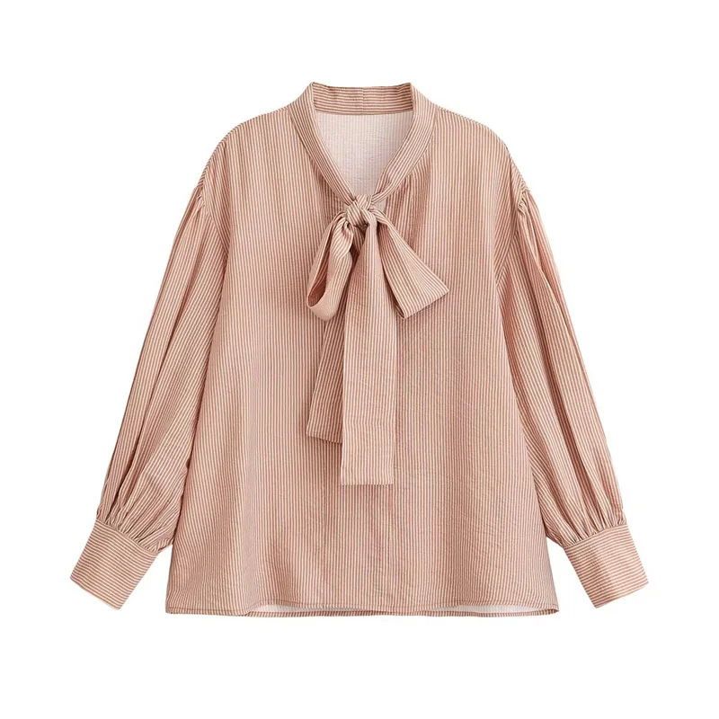 

Summer Women's Casual Shirts Tops 2026 New Fashion Long Sleeved Striped Blouses Loose Shirt Top Elegant Women's Clothing