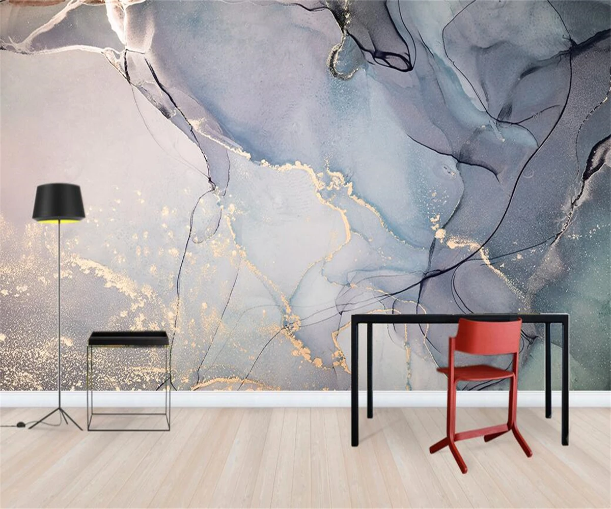 Custom wallpaper Nordic abstract marble line oil painting TV background sofa wallpaper papel de parede wall papers home decor
