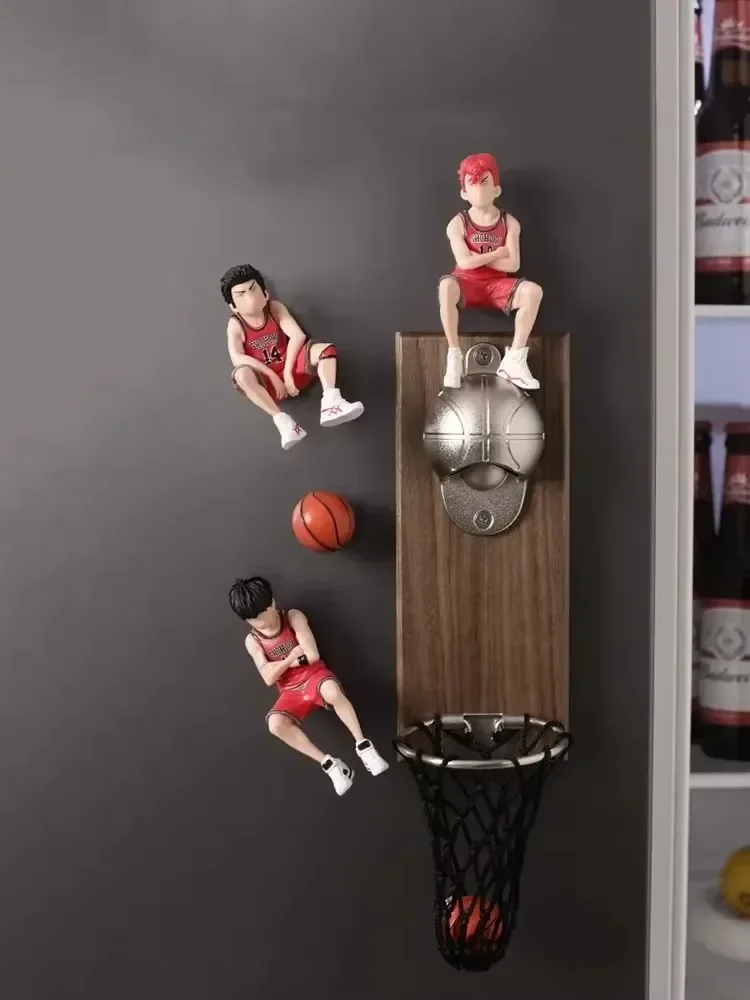 Japanese Cartoon Bottle Opener Slam Dunk Master Refrigerator Magnets Anime Doll Decoration Magnetic Stickers Wall Decoration