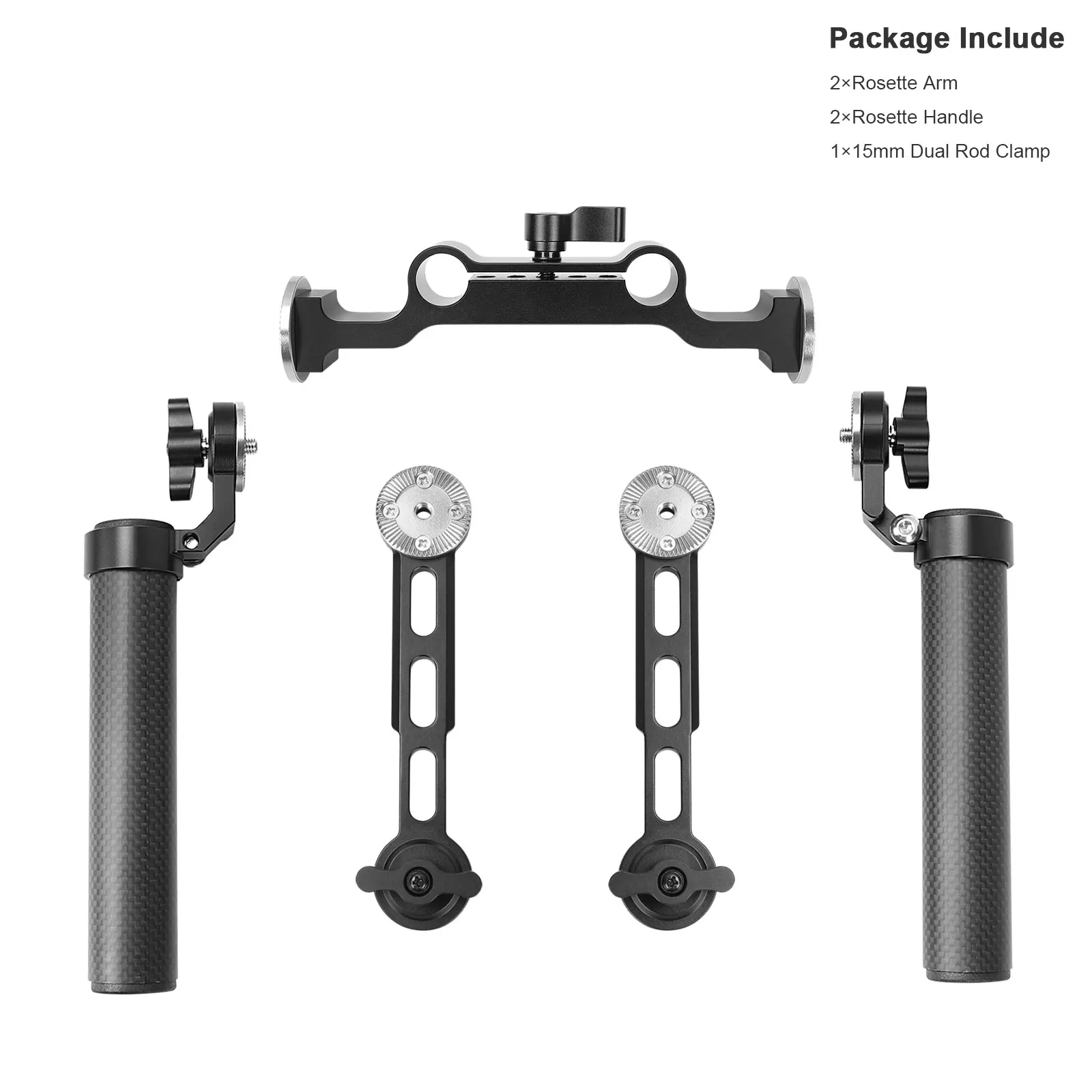 SZRIG Adjustable ARRI Rosette Hand Grip Pair With Extension Arm For Dslr Shoulder Rig Carbon Fiber HandGrip Photo Studio