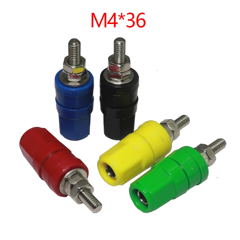 【5-2PCS】4mm banana socket M4X36 pure copper terminal 20A terminal banana plug connector