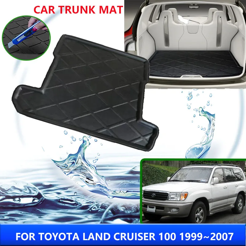 

Car Trunk Mat For Toyota Land Cruiser 100 Lexus LX 470 1999~2007 2000 High Temperature Resistant Storage Pad Interior Accessorie