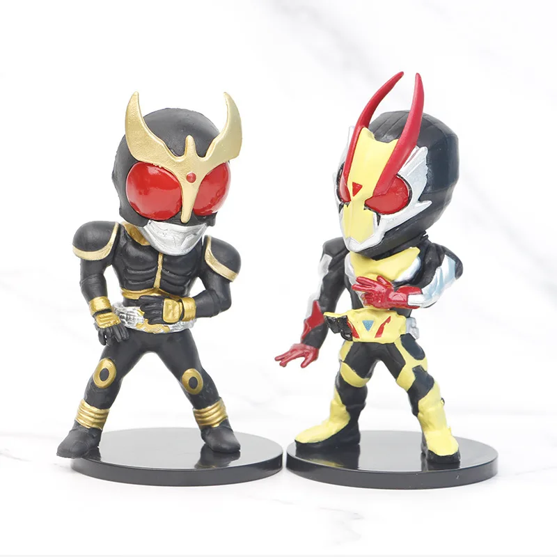 Kamen Rider Ataque Força Anime Figuras de Ação, Modelo PVC, Kit Pingente, Decoração Colecionáveis, Brinquedos Cool, Presentes, 6 peças por conjunto