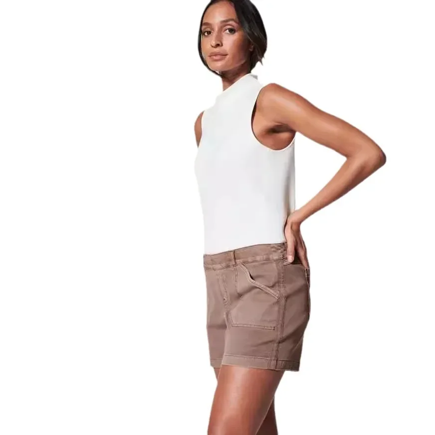 High-waisted Women's Overalls Casual Pants Cotton and Linen Thin A-shaped Loose Wide-leg Shorts Cross-border Trade in Stock.