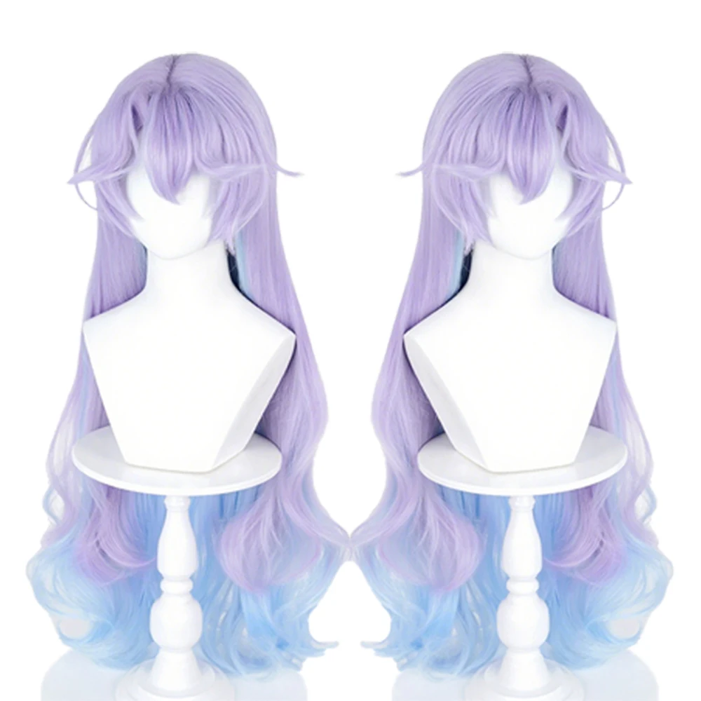 Jeu Cantarella Cosplay perruque fille violet bleu cheveux longs raides bouclés beau accessoire résistant à la chaleur synthétique Halloween perruque