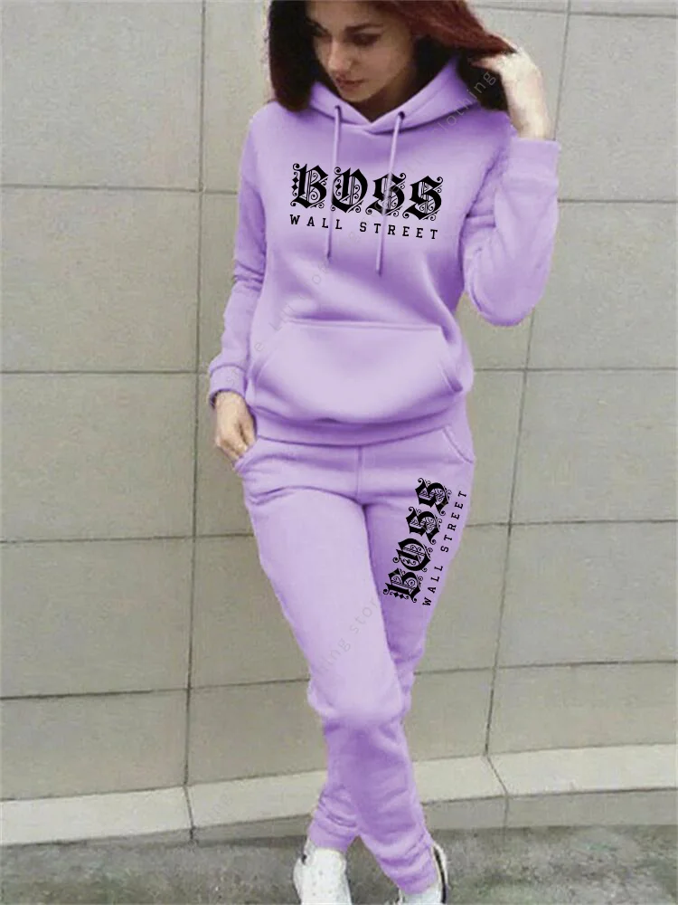 Pants Sets Womens Clothing Hoodie Suit High quality Sweatshirt Sweatpant 2 Piece Autumn Winter Designer Luxury Woman Tracksuit