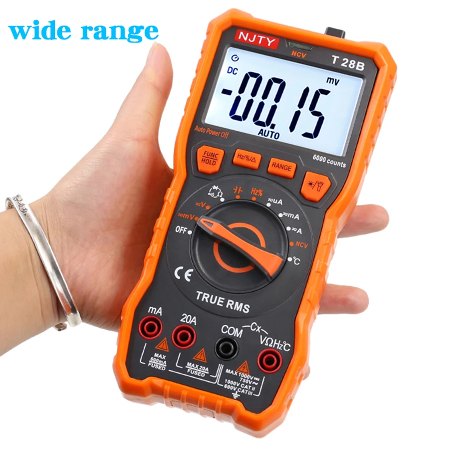 NJTY T28B Multimeter High Precision Digital Display Household Electrician\'s Multifunctional Meter