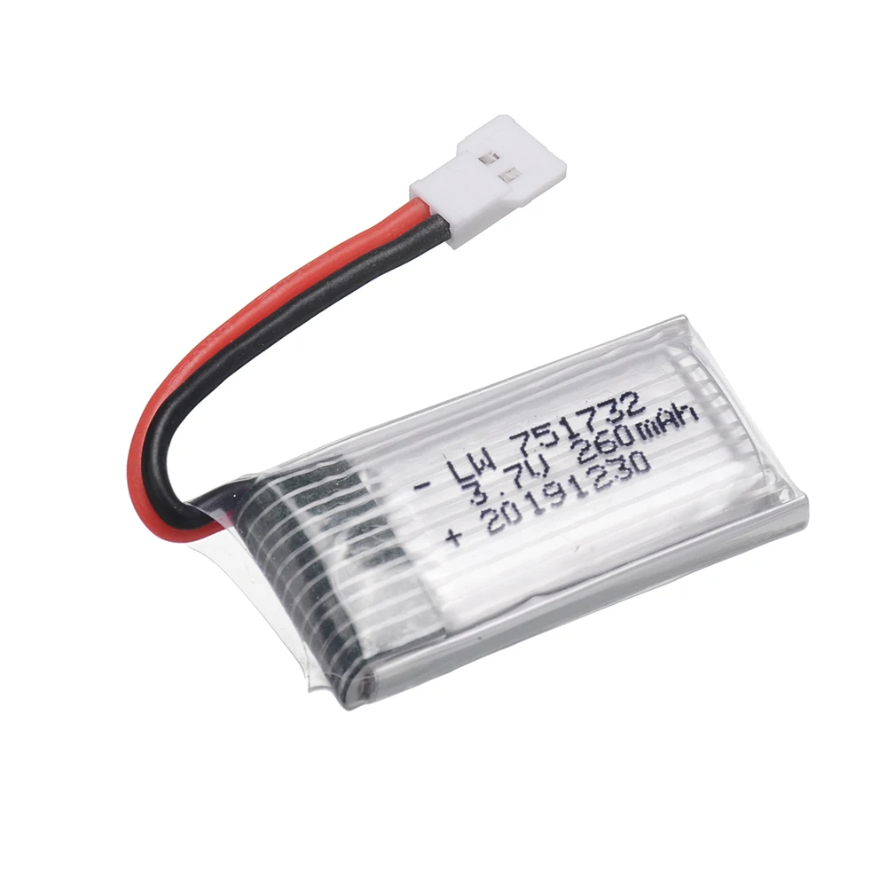 Batteries li-po 3.7V 260mAh + chargeur pour H8 Mini H48 H8 Mini RC Quadcopter, accessoire hélicoptère, jouets, pièces de batterie