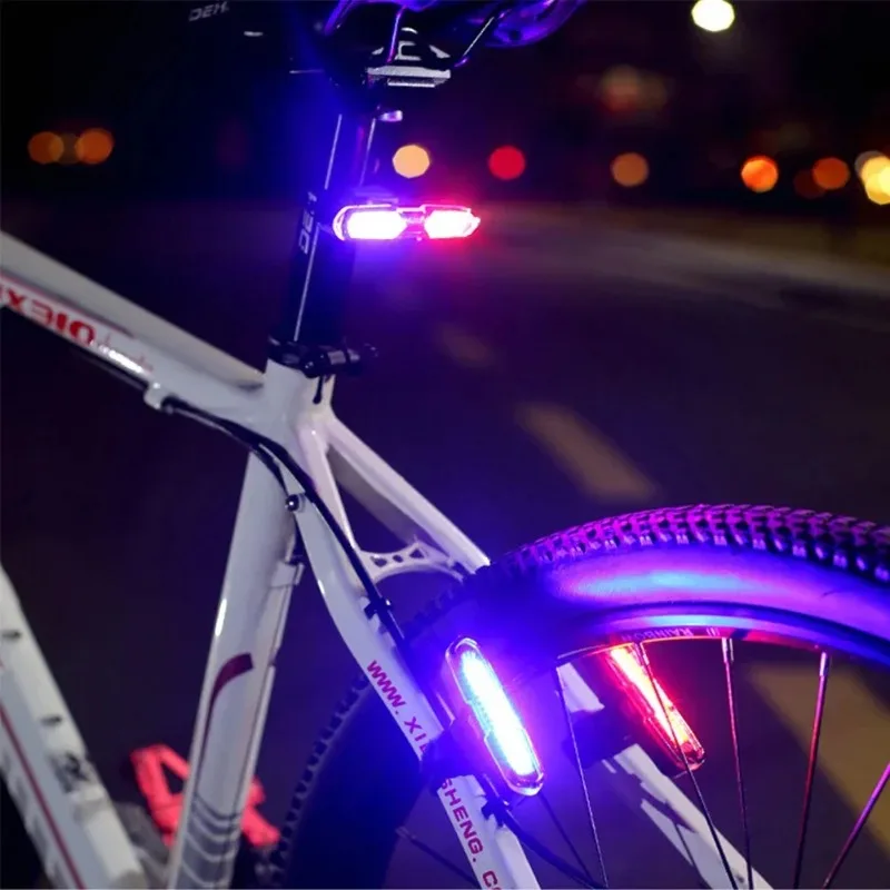 

Bicycle Tail Light USB Rechargeable Bike Taillight Solar Power Long Endurance Cycling Rear Lamp Bright Mtb Warning Flashlight