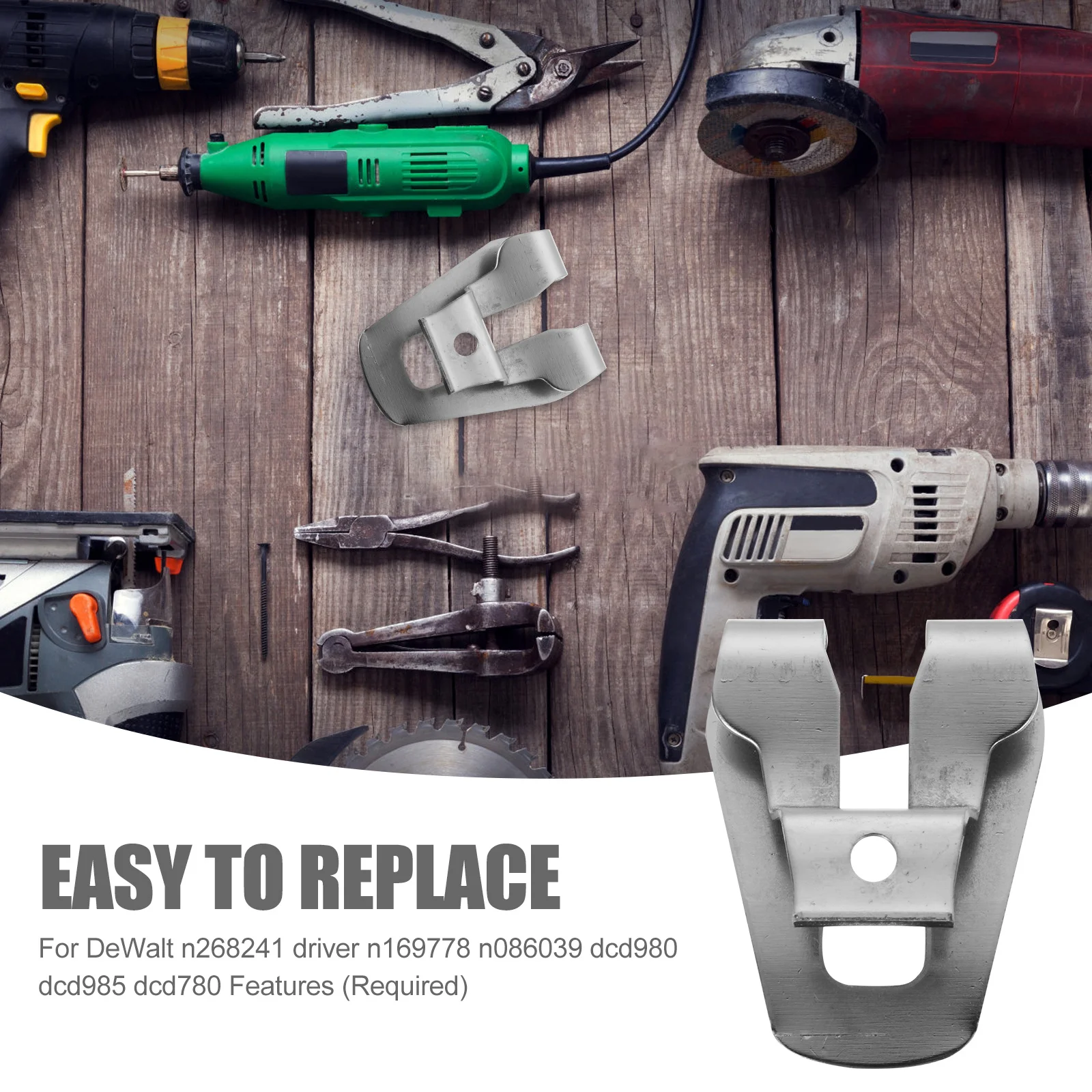 

1Pcs Electric Drill Replacement Belt Buckle Hook Metal Clip for Portable Power Tool Accessories Lightweight Easy to Install