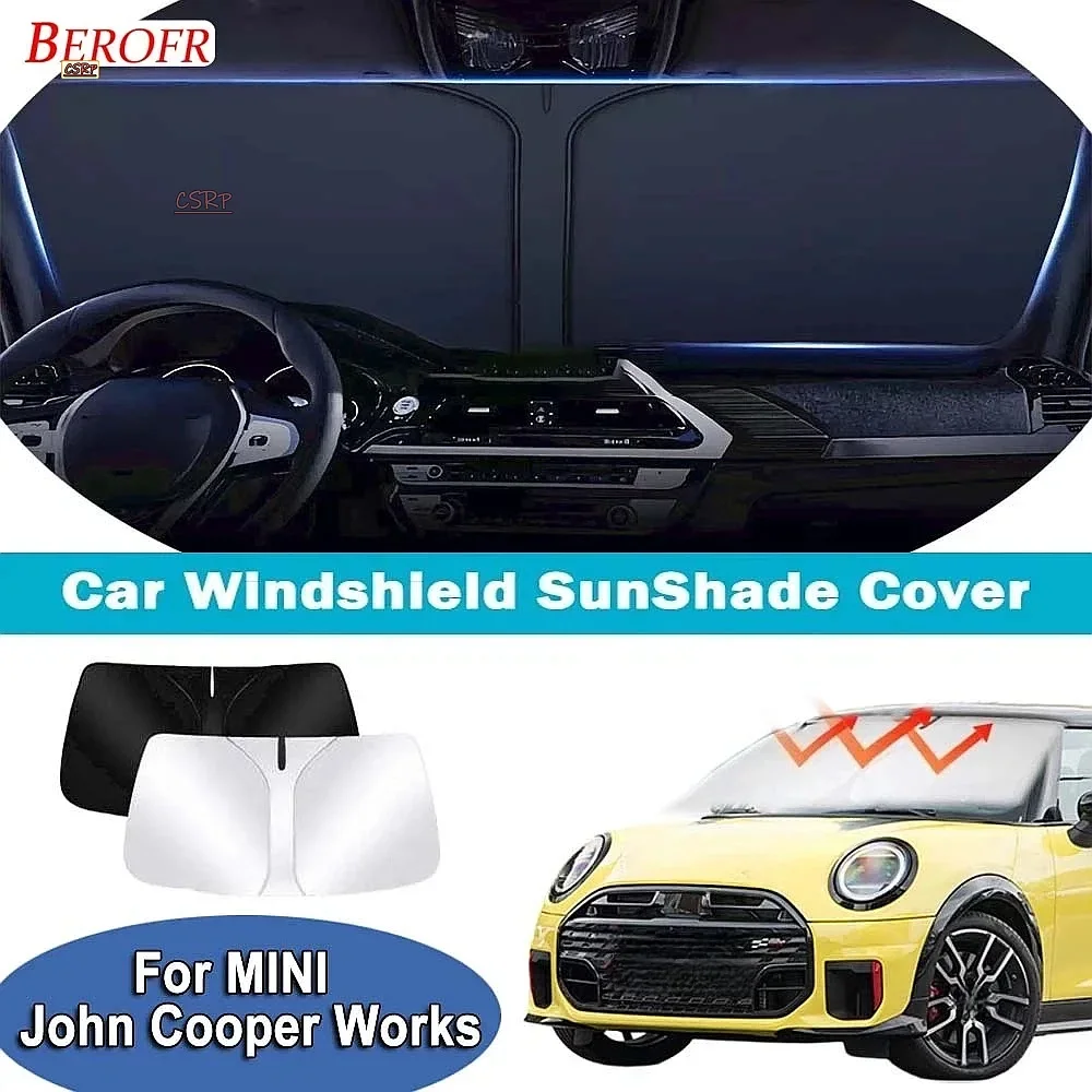 For MINI John Cooper Works 2021-2026Car Windshield Sunshade Cover Front Window Sun Shade Heat Insulation Summer Auto Accessories