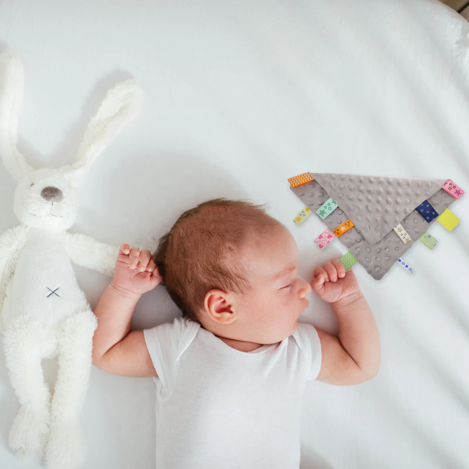 Soothing Baby Pacifying Toy Flannel Comfort for Infant Kids Sleep Aid Nursing Autism Sensory Relief Safe Soft Absorbent