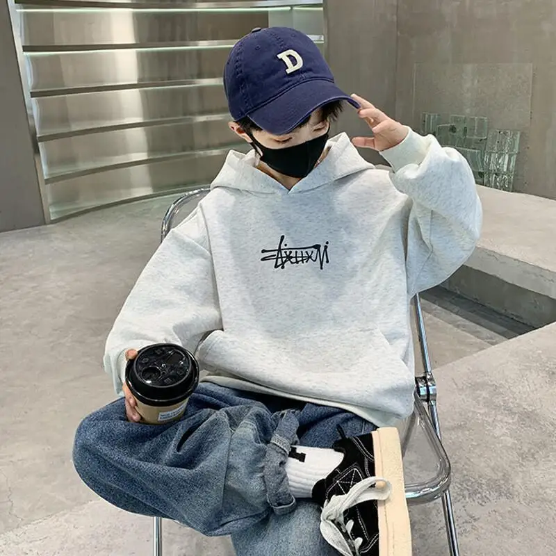 Kawaii Boy Fashion Student Spring and Autumn Cartoon Casual Children's Clothing Hoodie Tops Coat2025 New Collection Pullover