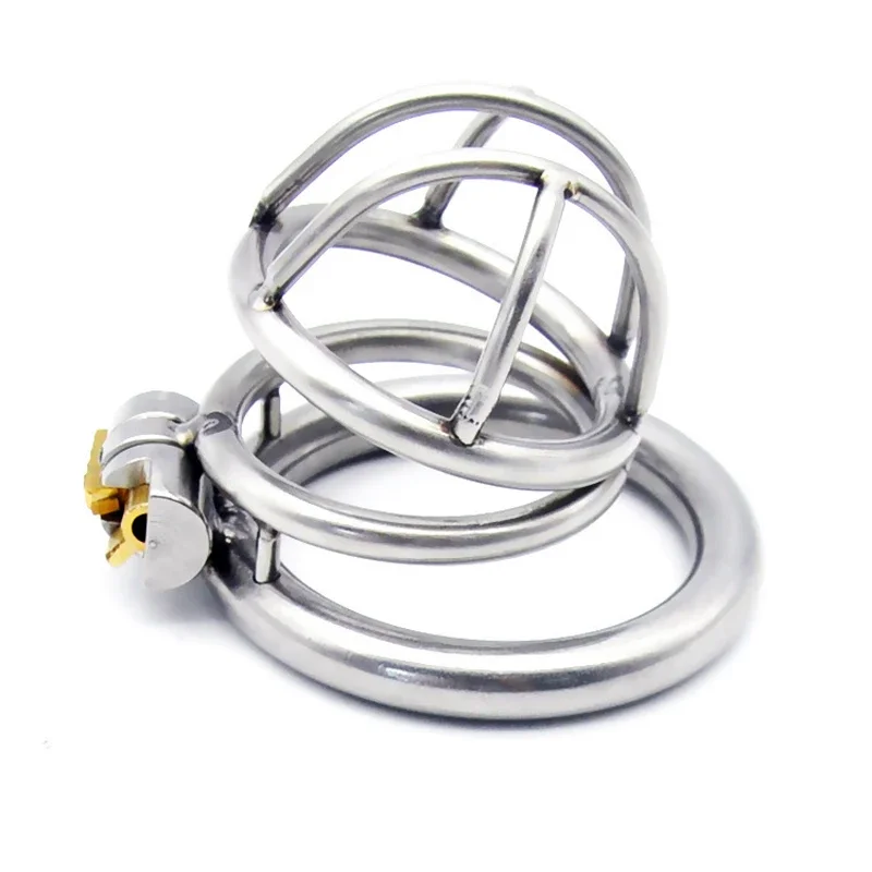 Stainless Steel Cock Cage Lockable Chastity Cage Sex Toys for Men Gay Penis Cock Ring Erotic Urethral Lock Male Chastity Device